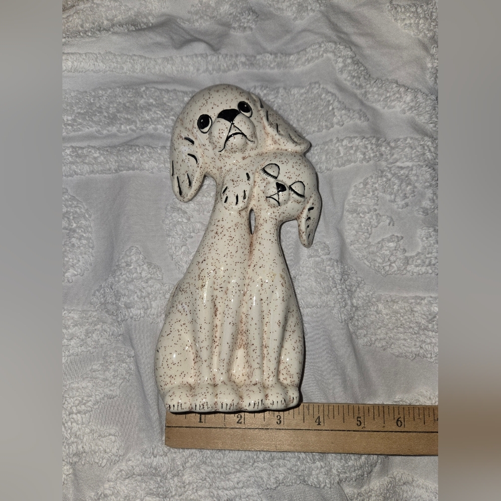 Vintage MCM Speckled Ceramic Dog Figurine Good Used Condition - Picture 2 of 8